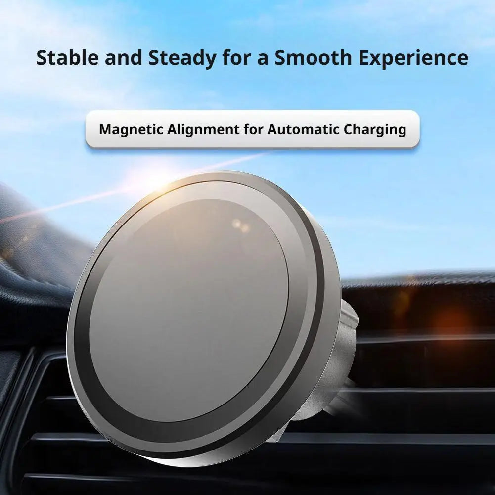 Magnetic Car Air Vent Phone Holder 15W Fast Charging Station Wireless Qme