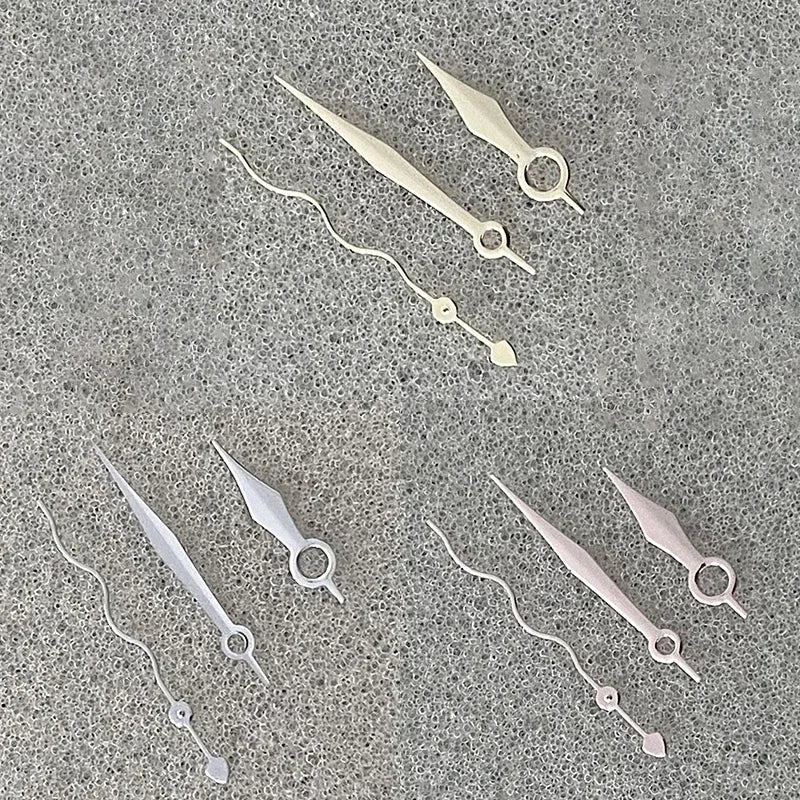 NH35 Hands Curly Ripple Hands Gold Rose Silver No Luminous Watch Needle Suitable For NH35 NH36 4R 7S Movement Qme