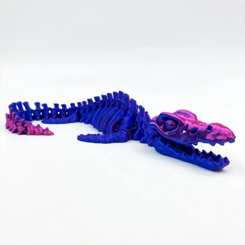 Fins Mosasaurus Skeleton Aquarium Decoration Fish Tank Ornament DIY Qme A2