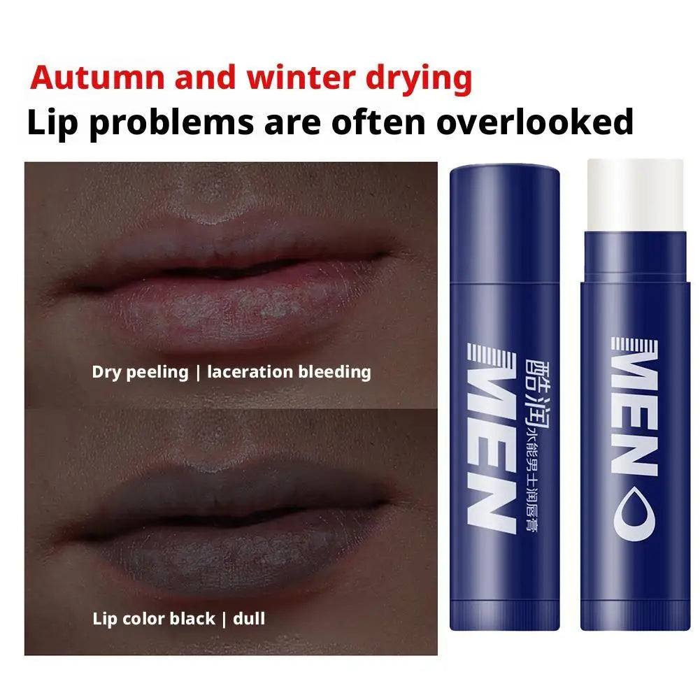 4 Flavors Hydrating Men's Lip Balm Vitamin E Mens Moisturizing Qme