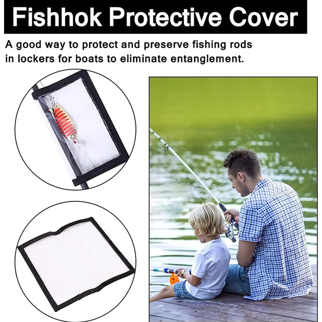 1PCFishing Lure Covers For Rod Clear Protective Bait Cover Lure Wraps For Fishing Rod For Men Angler Hook Bait Storage Saltwater Qme