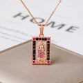 Luxury Bling Zirconia Virgin Mary Pendant Necklace Gold Plated Religious Catholic Baptism / Confirmation Jewelry for Women Gift Qme 3