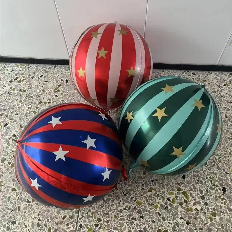 Striped Star Aluminum Film Balloon KTV Mall School Wedding Decor Qme