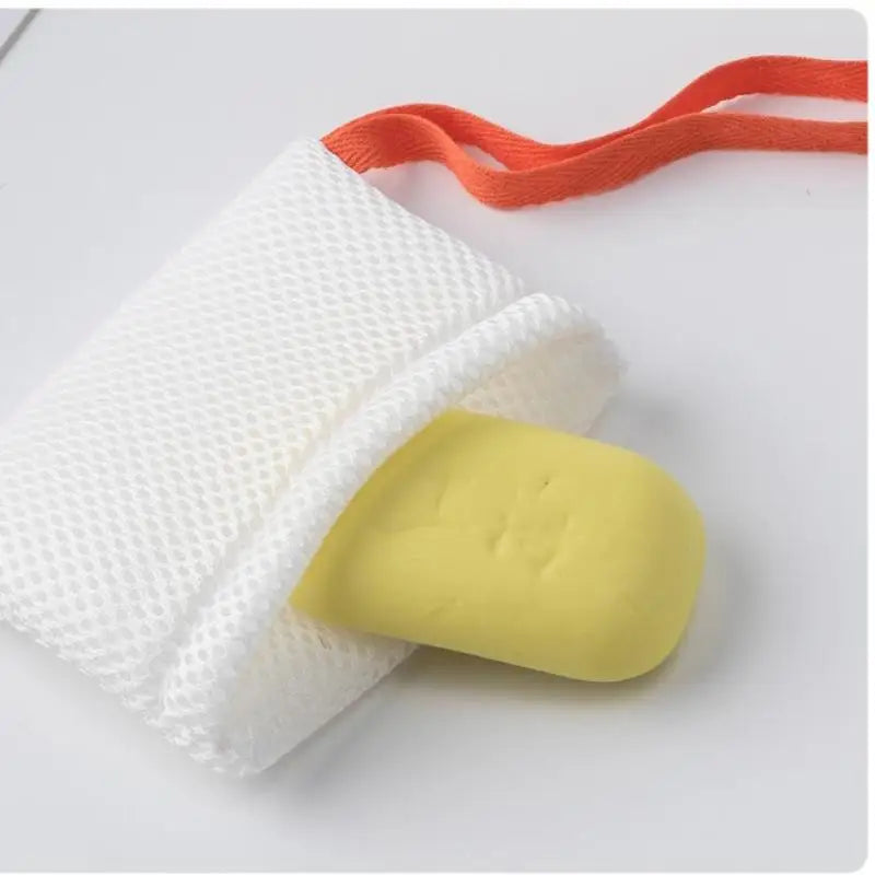 Bath Cleansing Foaming Net Double-Sided Square/Oval Soap Bag Body Exfoliating Scrubber Sponges Bathroom Mesh Soap Pocket Qme