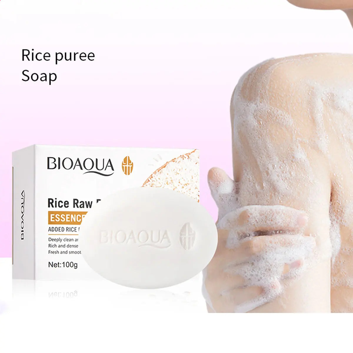Rice Essence Deep Cleaning Moisturizing Nourishing Facial Cleansing Qme Rice soap 100g