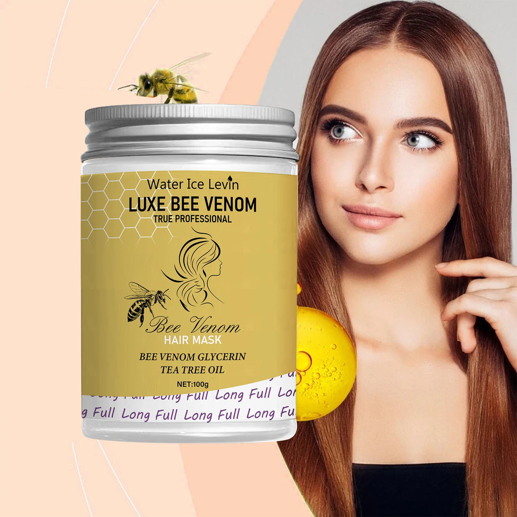 Bee Venom Hair Mask with Tea Tree Oil Intense Moisturizing Treatment for you, Enriched with Vitamin E & Vitamin C for Shiny Hair Qme