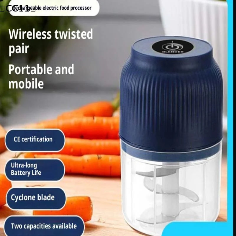 Portable Electric Garlic Masher Mini Food Vegetable Chili Meat Qme