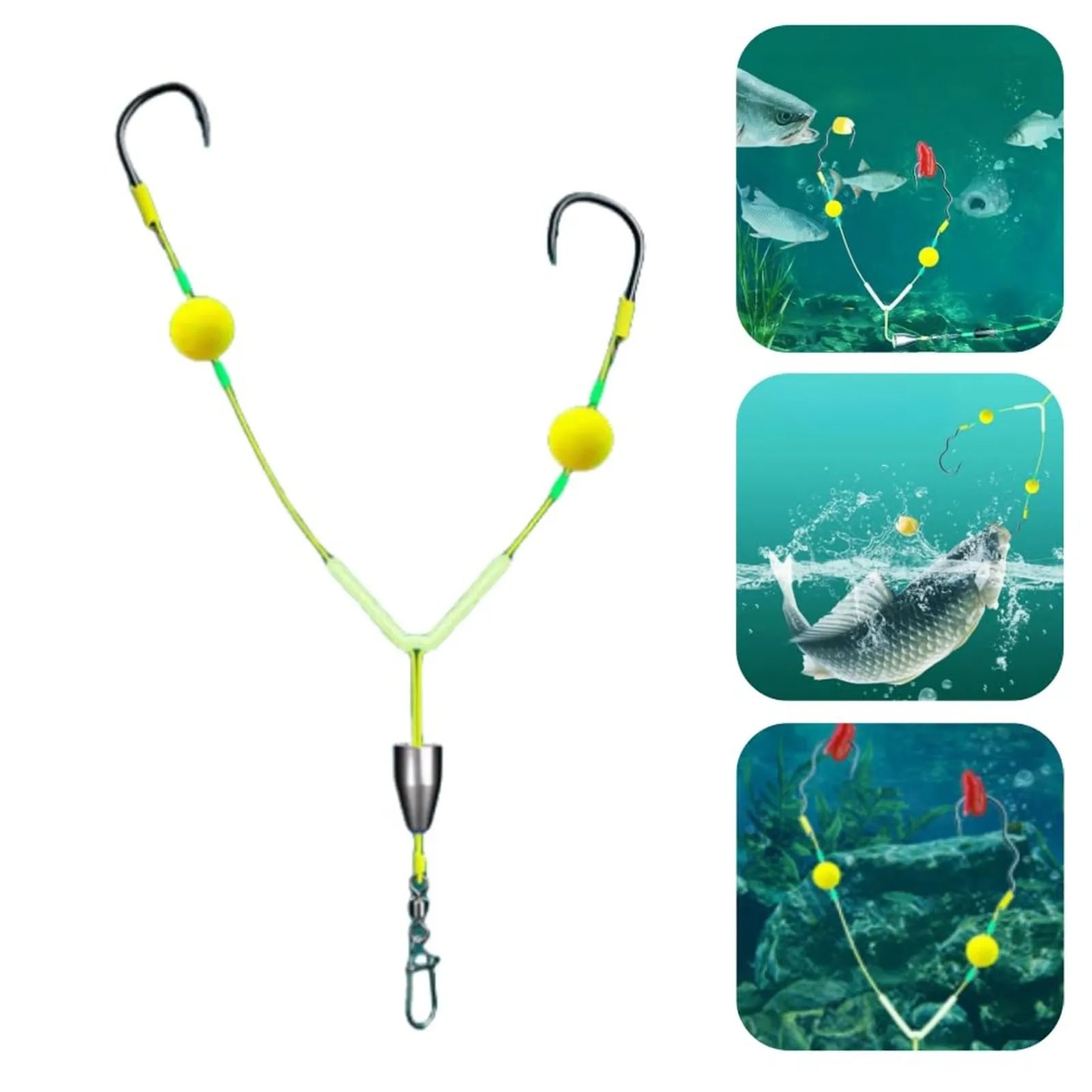 Flip The Fishing Hook Reverse Bottom Line Automatic Flip SHarp Barbed Fishhook for Carp Fishing Accessories Qme Gold