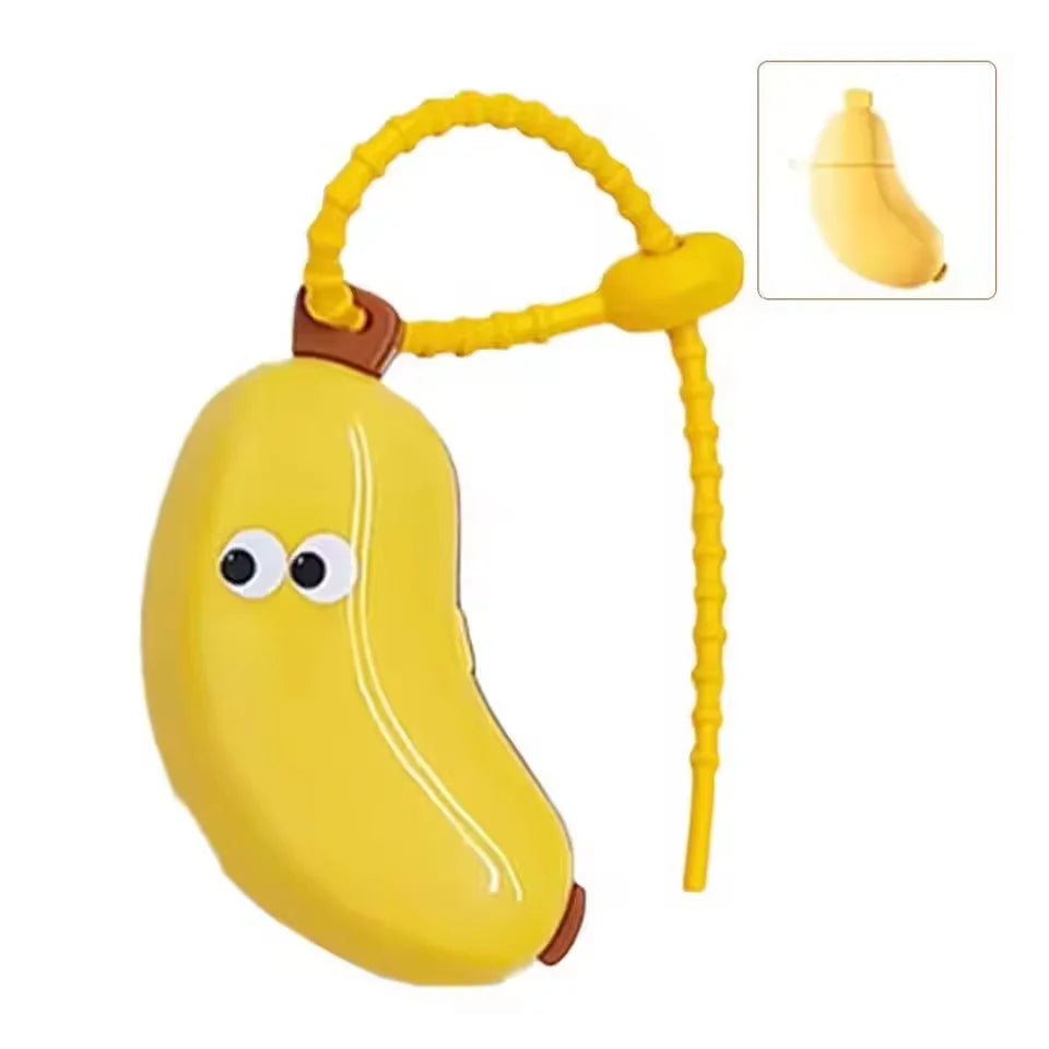Portable Plastic Toothbrush Holder Waterproof Anti-Slip Features Must-Have Travel Hiking Camping Brush Case Cute Banana Design Qme 1pcs yellow
