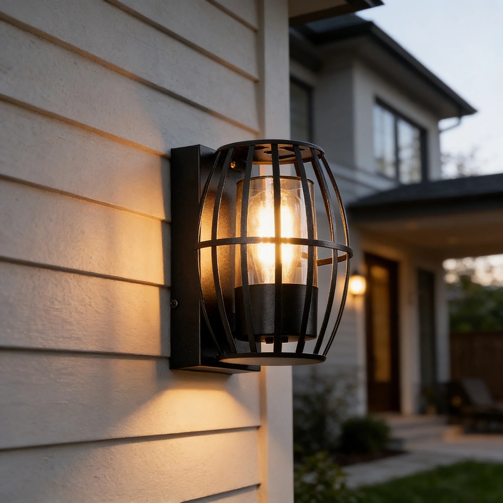 Outdoor LED Wall Light IP65 Waterproof With E27 Base Aluminum Wall Lamps Decoration Porch Garden Balcony Aisle Stair Wall Lights Qme