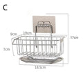 Stainless Steel Kitchen Drain Rack Basket Sink Side Storage Qme C