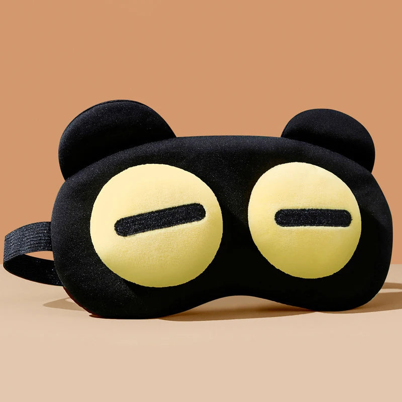 Cute Cartoon Bear Sleep Eye Masks Funny Light Blocking Shading Eye Cover Soft Skin-friendly Sleeping Masks For Nap Travel Rest Qme I