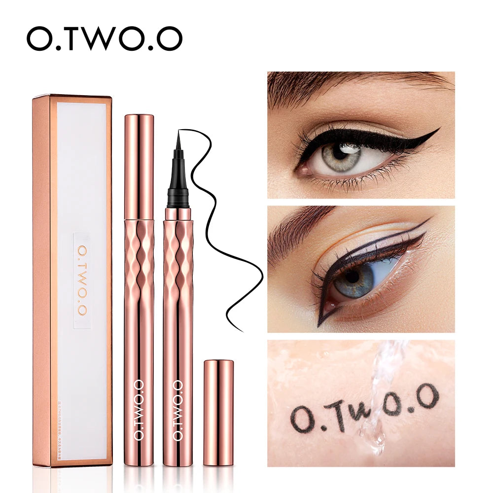 O TWO Eyeliner Pencil Liquid Eye Liner Waterproof Smudge Proof Quick Qme