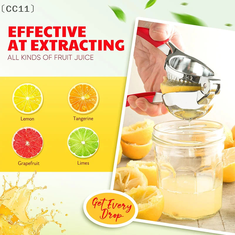 CC11Lemon Squeezer Extra Large Lemon Juicer Stainless Steel Heavy Qme