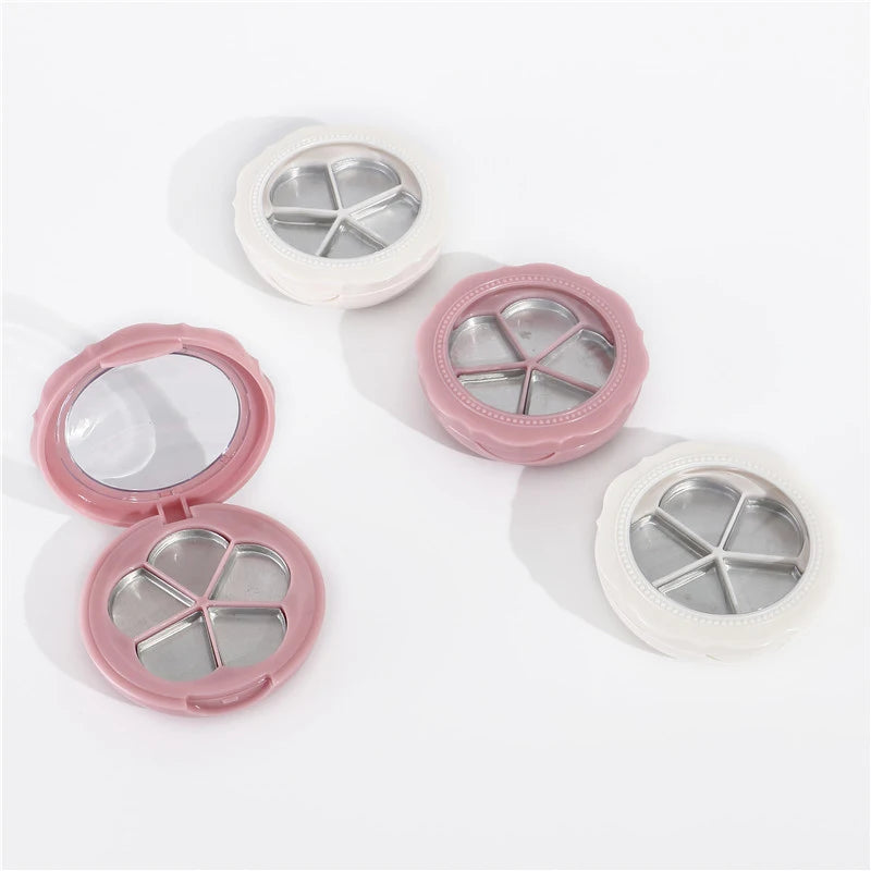 Flower Pattern 5-Grids Empty Compact Eyeshadow PaletteDIY Lipstick Qme