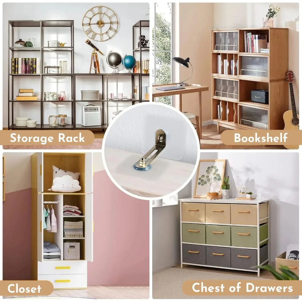 1/2/4PCS Cabinet Prevent Dumping Device Self-Adhesive Bookshelf Anti Tipping Fixture Child Protection Furniture Fixed Device Qme