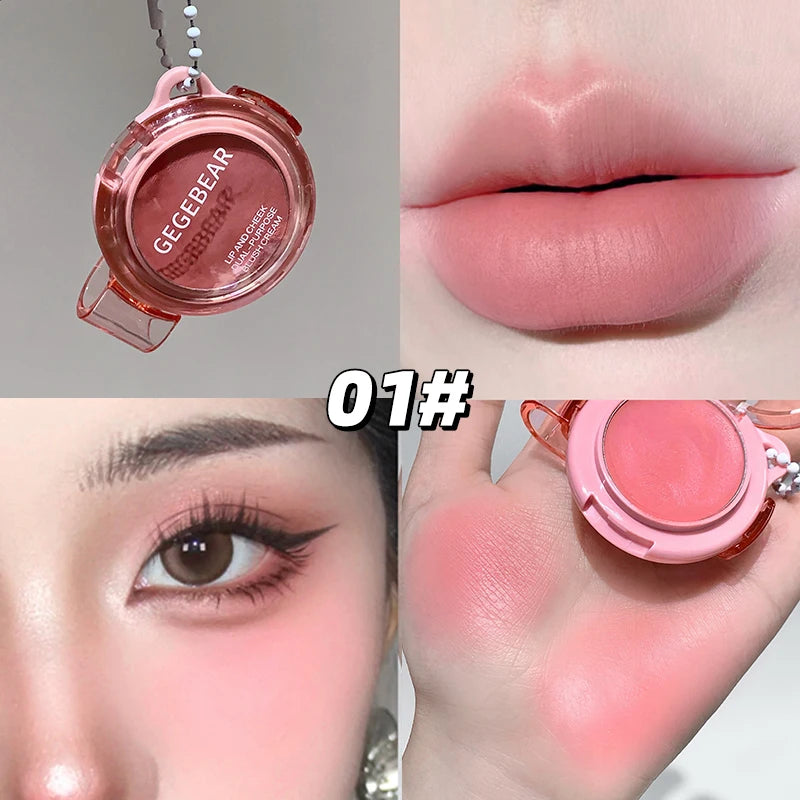 Gege Bear Multi-use Matte Blush Cream Dual Purpose Lip Cheek Tint Qme GX2075-01
