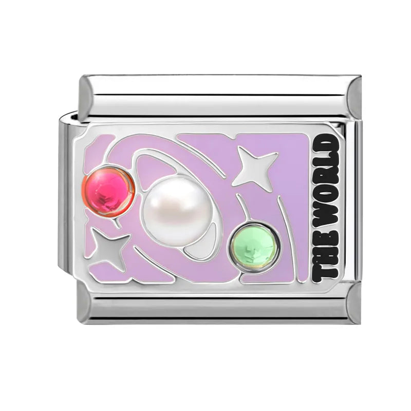 Premium 2026 Women's Fashion Colorful Tarot Cards Italian Charm Beads