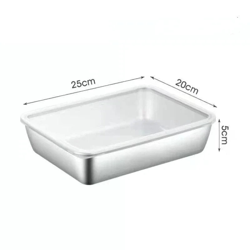 Multi-set 1 2 3 Durable 304 Stainless Steel Food Boxes Kitchen Qme