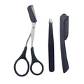 Salesthree-piece Stainless Steel Eyebrow Clip Comb Scissors Trimmer Qme 3PCs