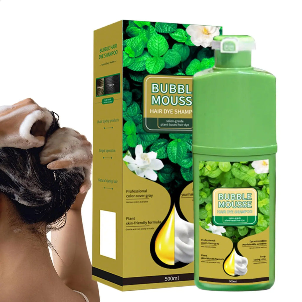Natural Plant Herbal Hair Dye Shampoo 5 Minutes Change Hair Color Non-irritating Repairs Gray White Hair Care Products Women Men Qme