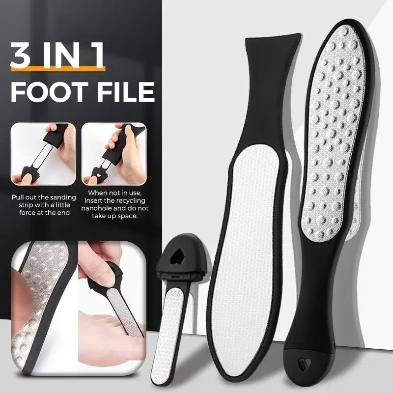 Foot File Pedicure Tool Easy Use Dual Coarse Fine Grinding Surfaces Qme