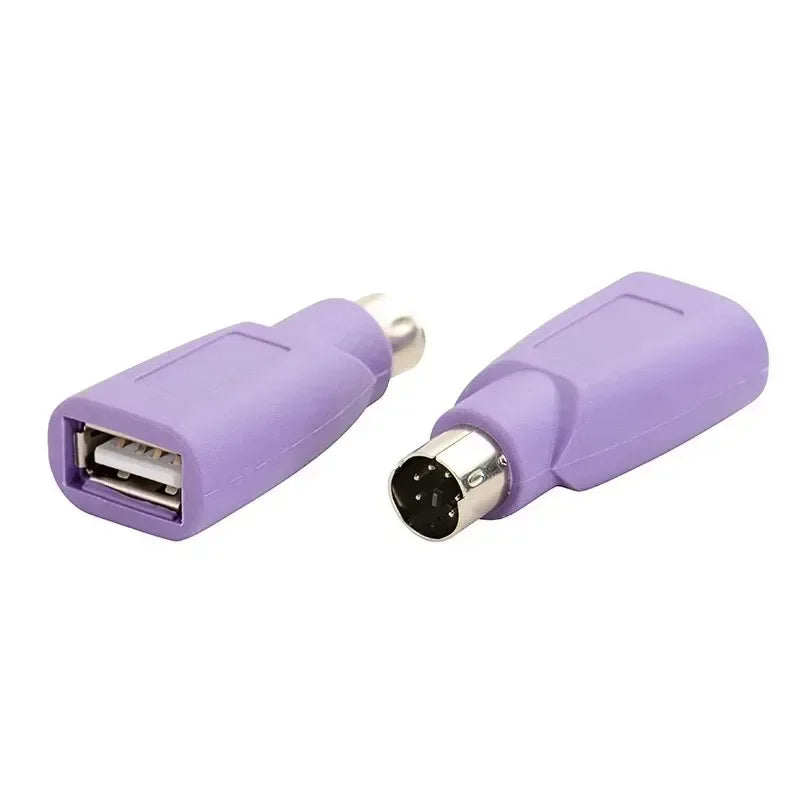 10pcs PS2 Male To USB Female Conversion Plug PS2 Male Round Head Mouse Keyboard Interface Converter Transmission Qme