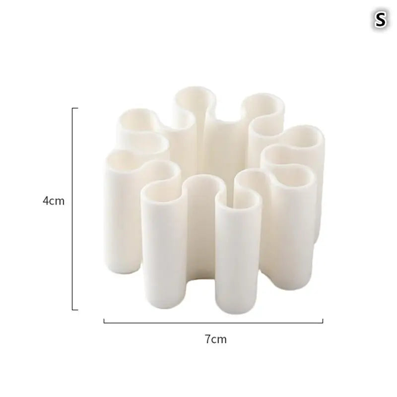 Creative Durable Desktop Brush Holder Pencil Paint Brushes Silicone Qme Small White