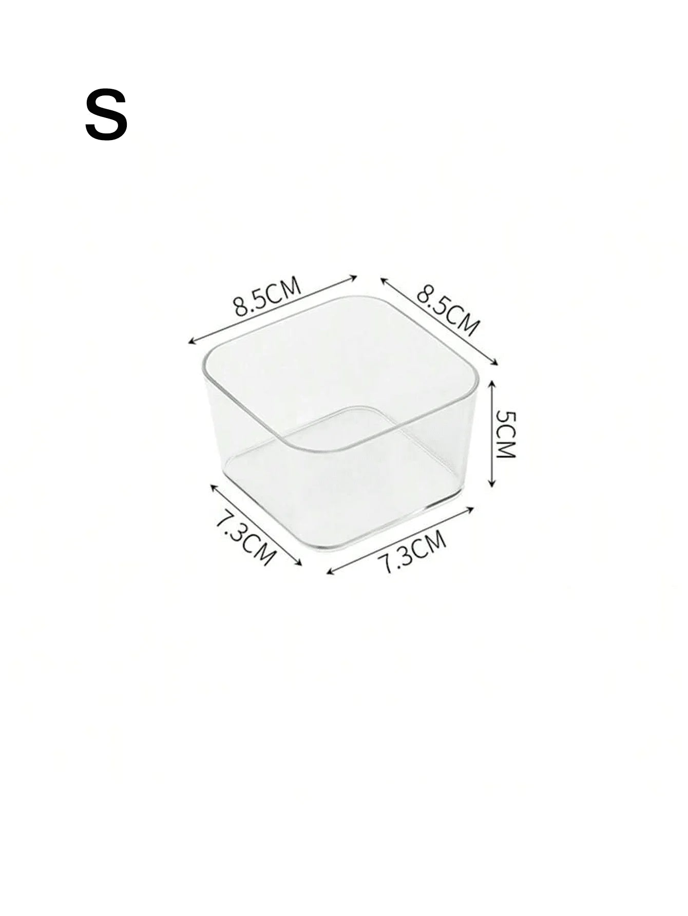 Transparent Cosmetics Storage Box Plastic Uncovered Compartment Qme S