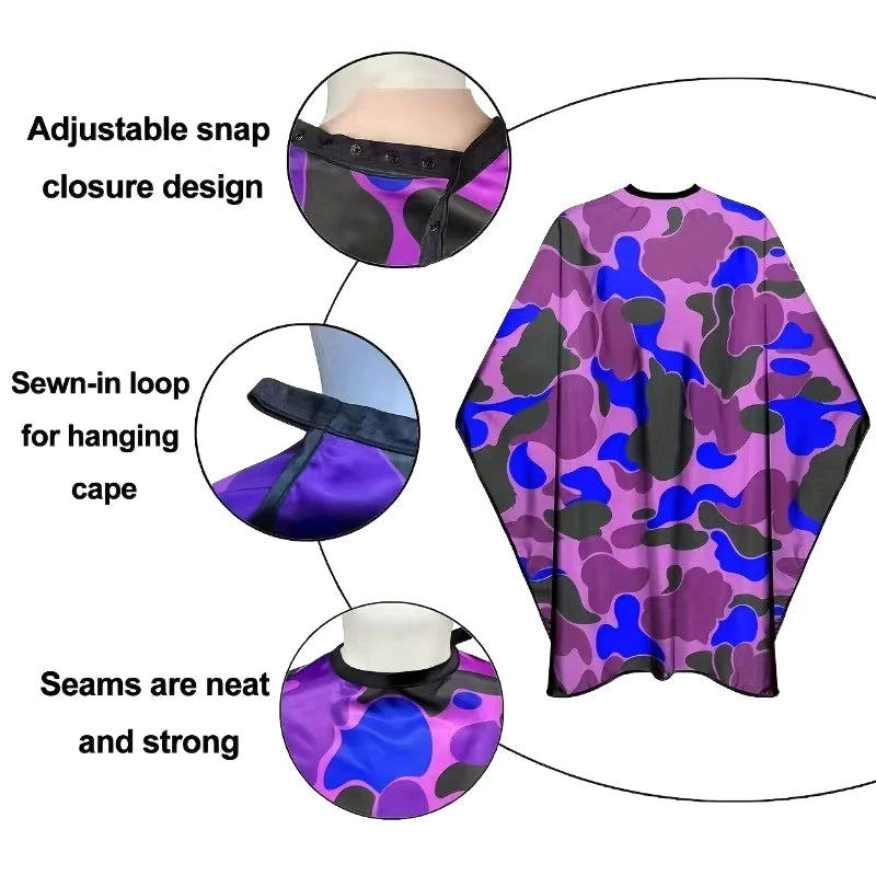 Barber Hairdresser Camouflage Aprons Anti Static Haircut Capes Qme