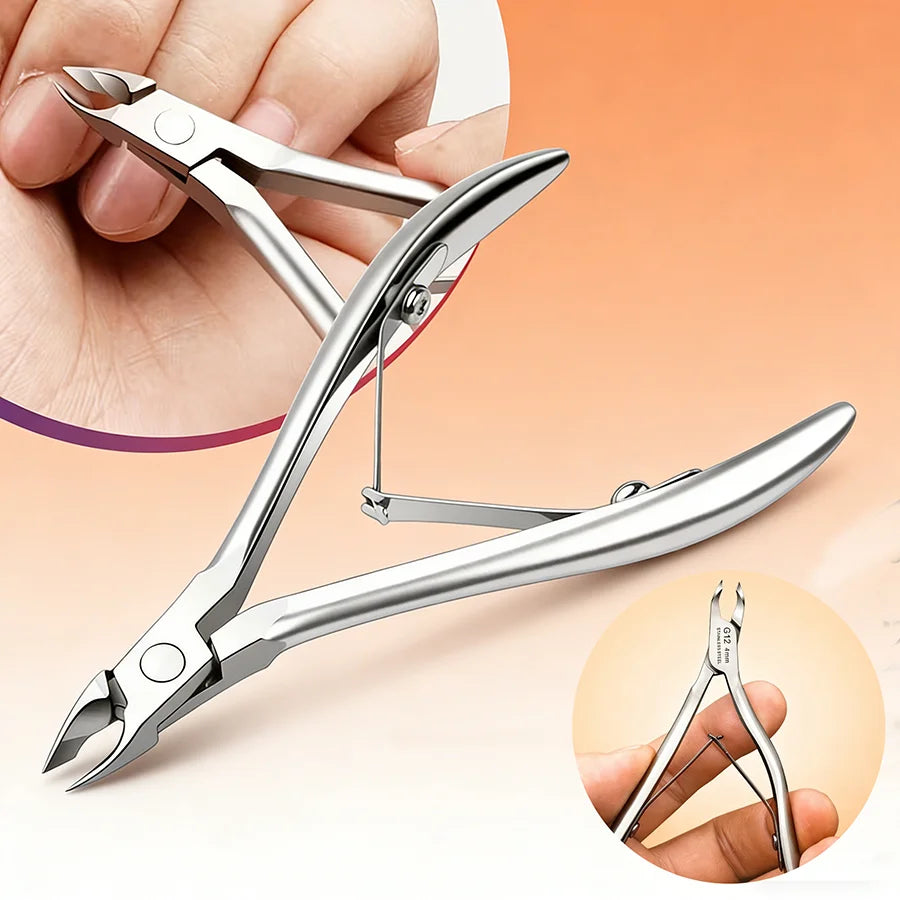 Professional Cuticle Trimmer Jaws Stainless Steel Nail Toenail Qme