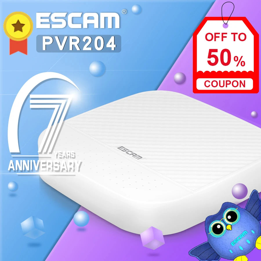 ESCAM PVR204 1080P 4+2CH ONVIF NVR with 2ch Cloud Channel For IP Camera Surveillance System Qme 8CH france AU Plug|None