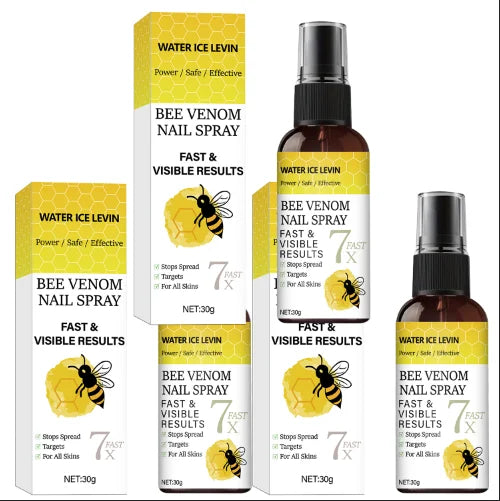 Bee Venom Nail Spray - Fast Visible Results, Stops Spread & Strengthens Nails with Hyaluronic Acid, Safe for All Skins Qme BROWN 30g