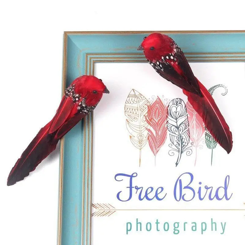 Creative Foam Feather Artificial Parrot Imitation Bird Model Home Qme