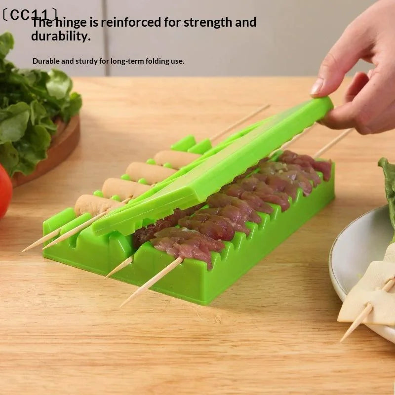 Food Grade Plastic Kebab Skewer Maker Quick Easy Use Time Saving Qme