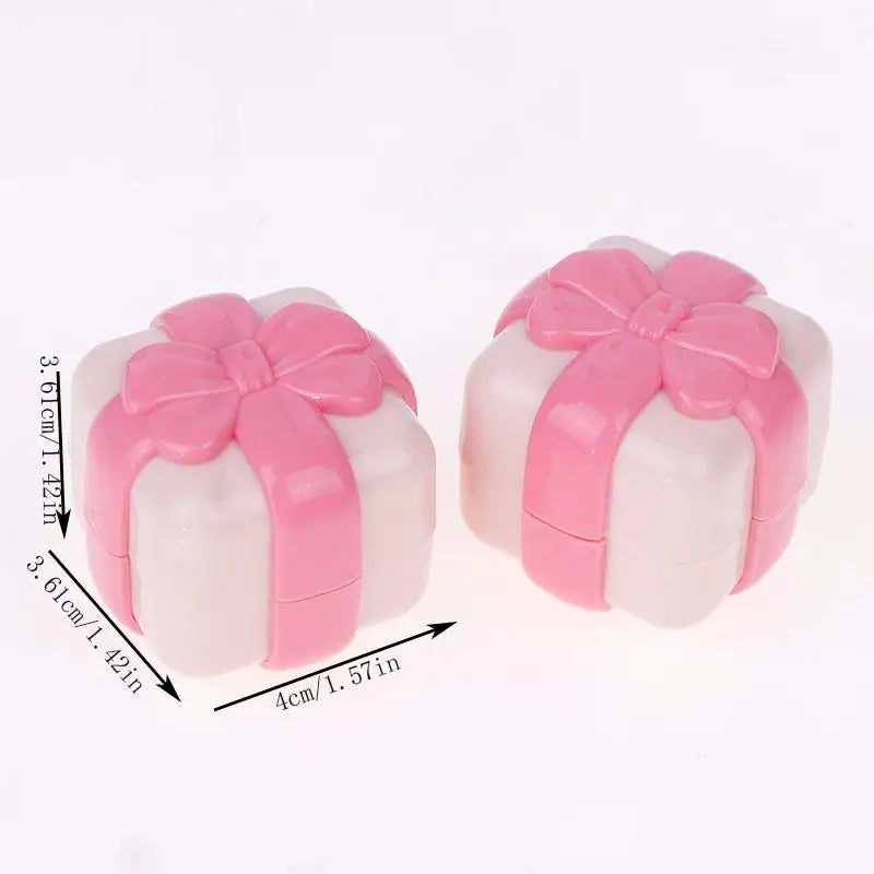 Cosmetic Cream Ceramic Jar Bow Sample Eyeshadow Pots Lip Balm Bottles Qme