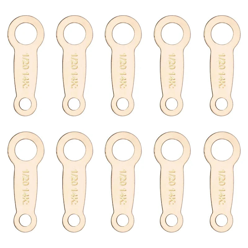 10PCS 14K Gold Filled Extender Chain Connectors 7.8*2.7mm End Chain for DIY Jewelry Making Accessories Necklace Charm Components Qme 10pcs 7.8x2.7mm