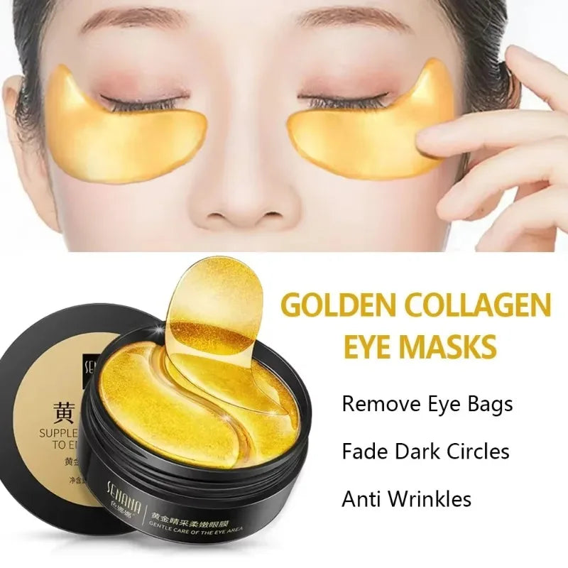 Skincare Products 24K Gold Hyaluronic Acid Eye Mask Remove Dark Qme
