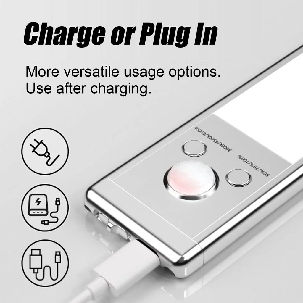 Motion Sensor Light Indoor USB Rechargeable Adjustable Lighting Qme