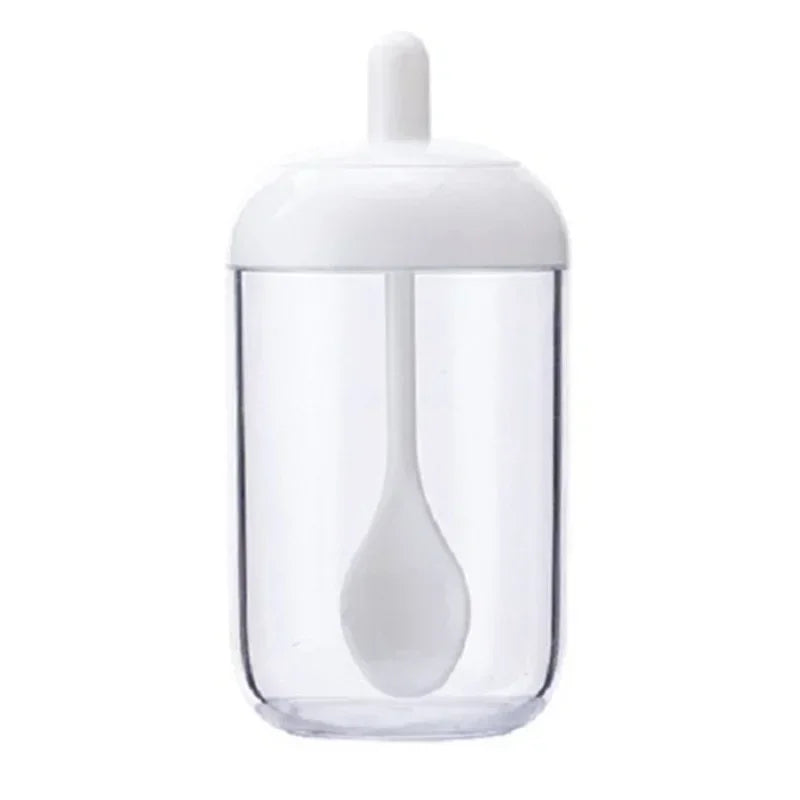 Glass Spices Jars Stickers Salt Sugar Powder Olive Oil Pepper Qme White