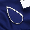 Trendy Products 925 Sterling Silver Pretty 5MM Braided Bracelet for Women Men Fashion Wedding Party Original Jewelry Qme Silver 19cm