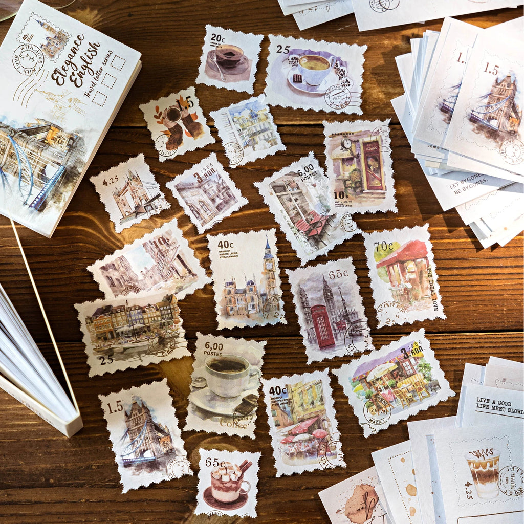 50 pcs Landscape Scrapbook Paper Junk Journal Supplies DIY Scrapbooking Craft Background Paper Decorate Aesthetic Stationery Qme