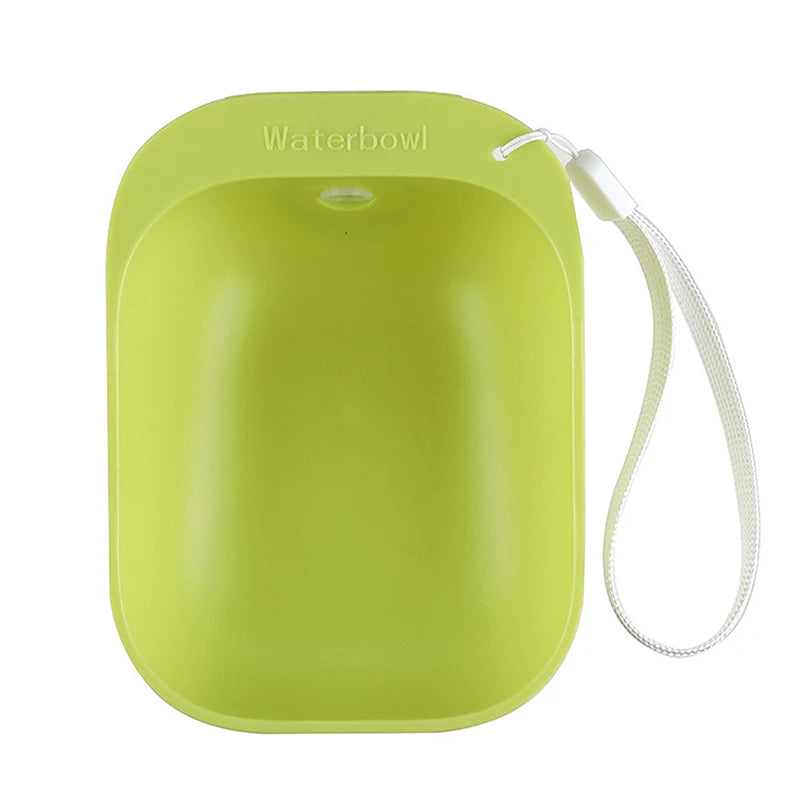 Pet Dog Water Bottle Cat Outdoor Dispenser Supplies Travel Portable Qme green 13cm