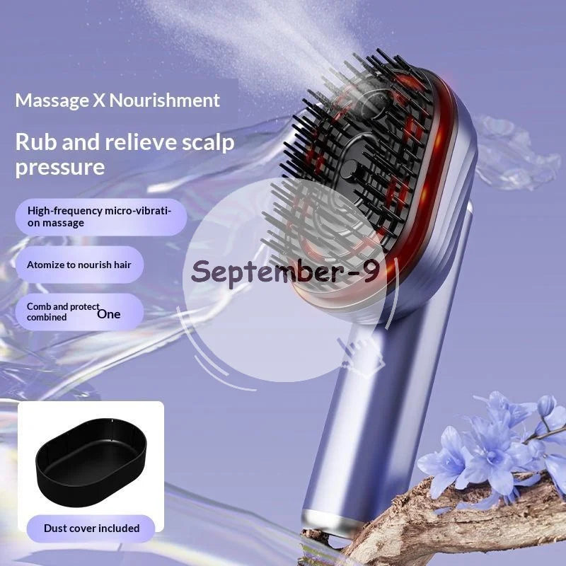 Portable Vibration Massage Comb Essential Oil Atomization Smooth Qme