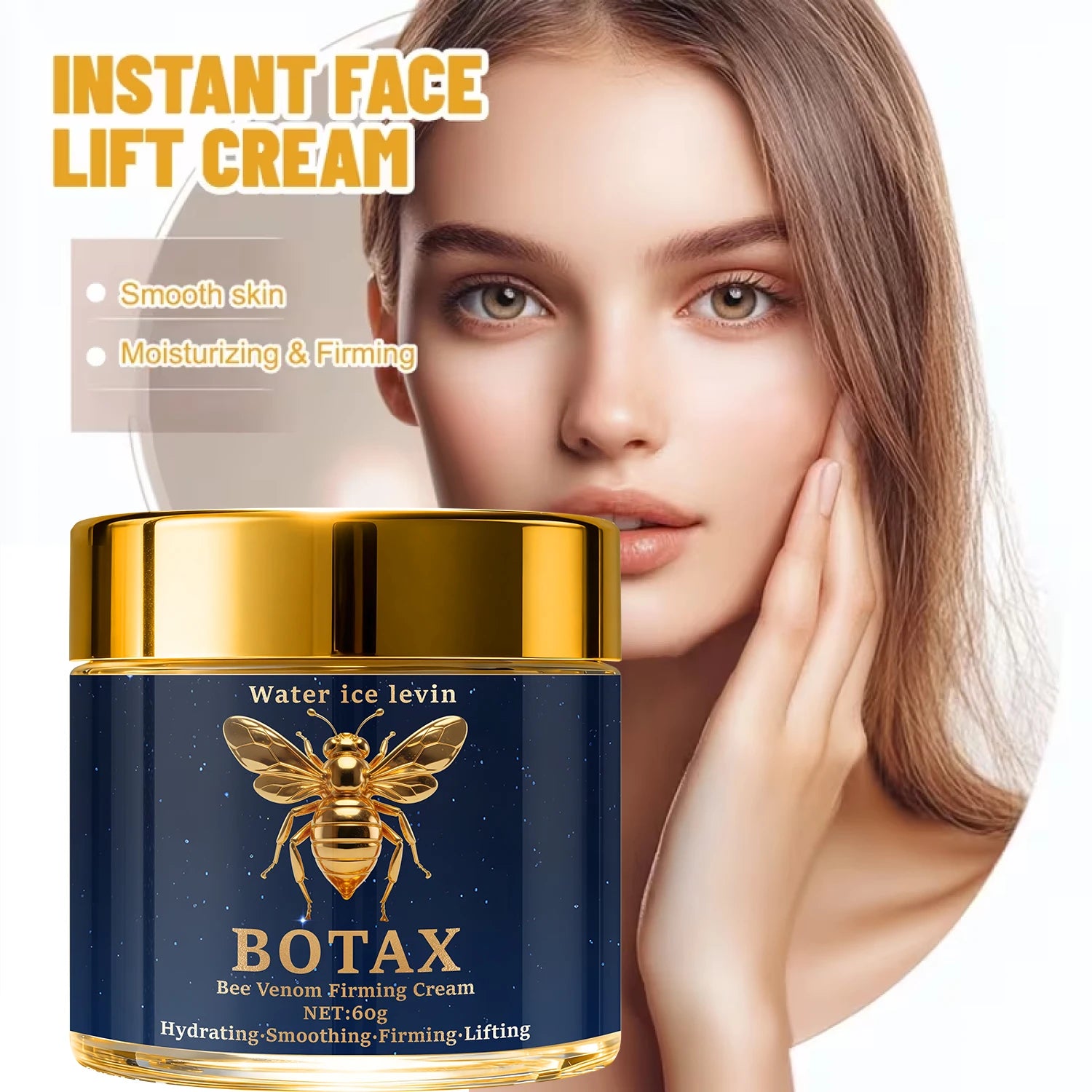 BOTAX Bee Venom Firming Cream with Hyaluronic Acid & Retinol for Hydrating & Lifting, All Skin Types, Day & Night Use Qme