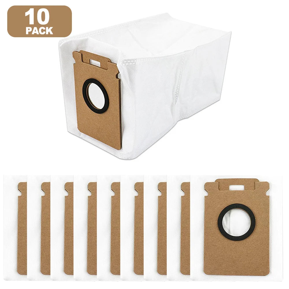 Dust Bags Compatible With For Roborock H50 Ultra H60 Hub Ultra H60 Hub Pro, 3.5L Automatic Emptying Sweeper Accessories Qme 10 PACK