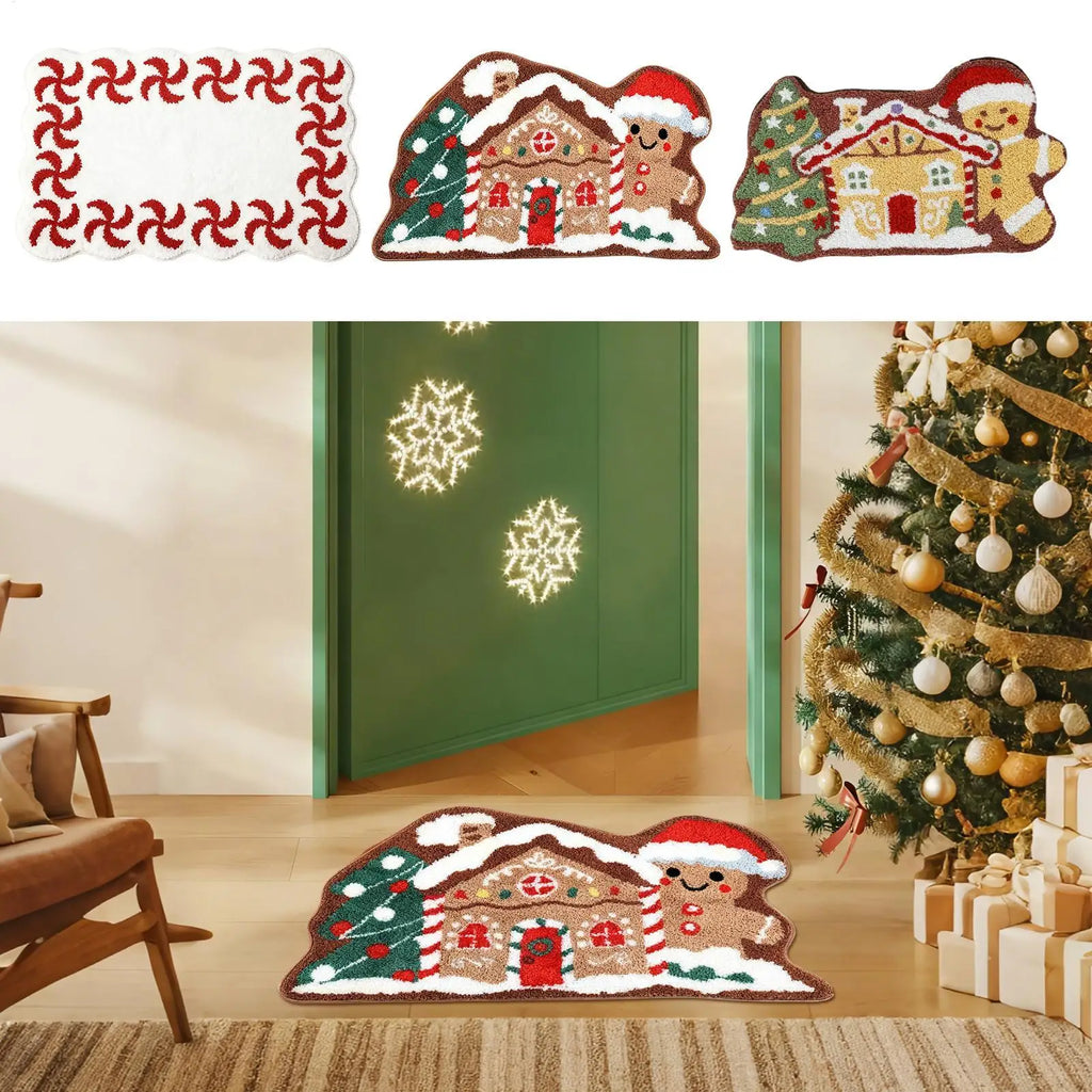 Gingerbread Door Mat 23 6x13 Non Slip Cute Soft Christmas Doormat Qme