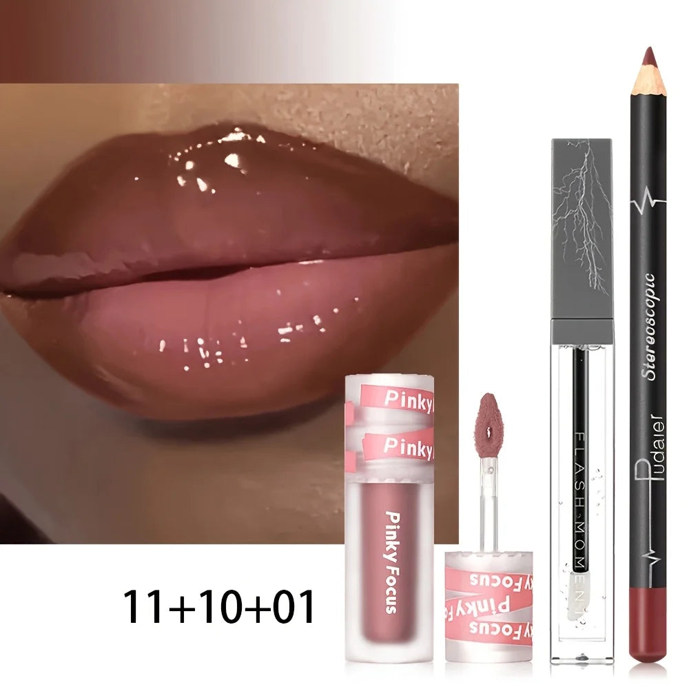 Lip Liner Pen Mud Oil Easy Apply Makeup Long-lasting Non-stick Cups Qme 01