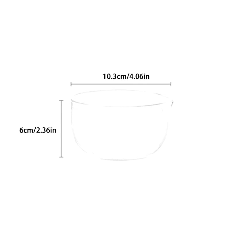 350 Transparent Tea Bowl Spout Double Layer Japanese Matcha Qme 350ML