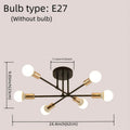 Nordic Minimalist Pendant Light Ceiling Lamp LED Chandelier Suitable for Bedrooms Living Rooms Black Gold Lighting Decoration Qme Black Gold